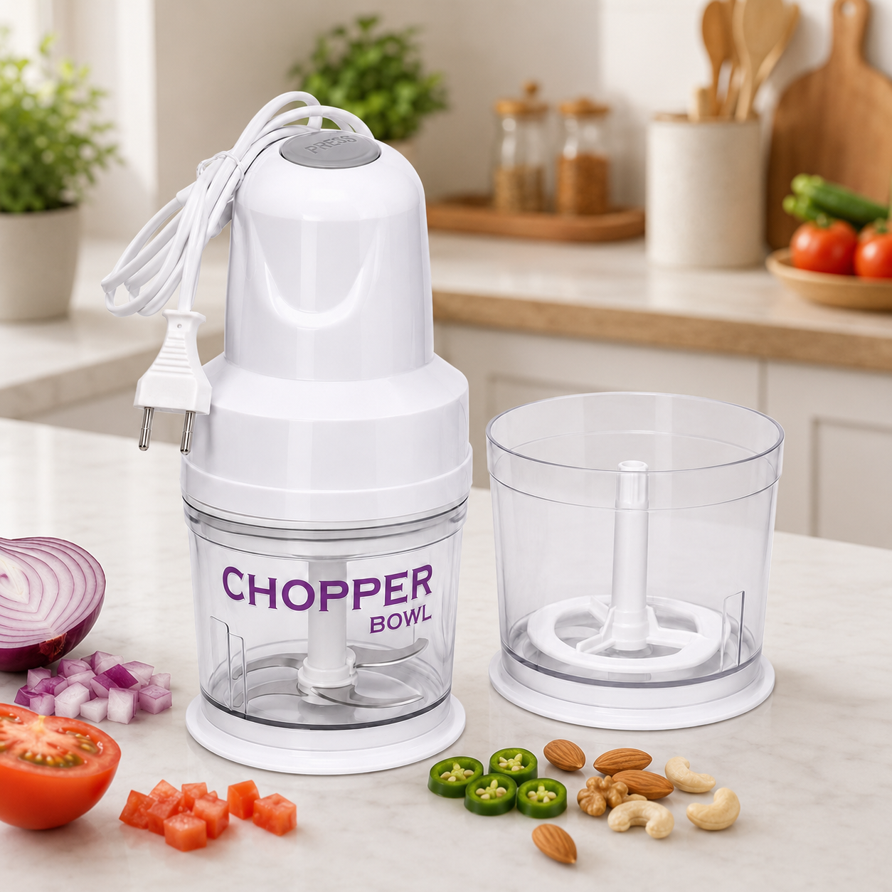 Double bowl Electric vegetable chopper